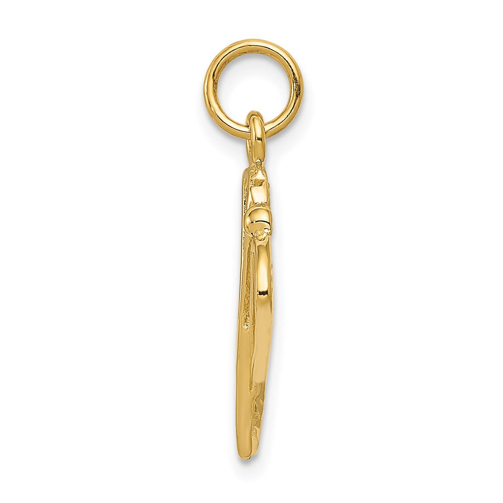 Gold Polished Lacrosse Pendants