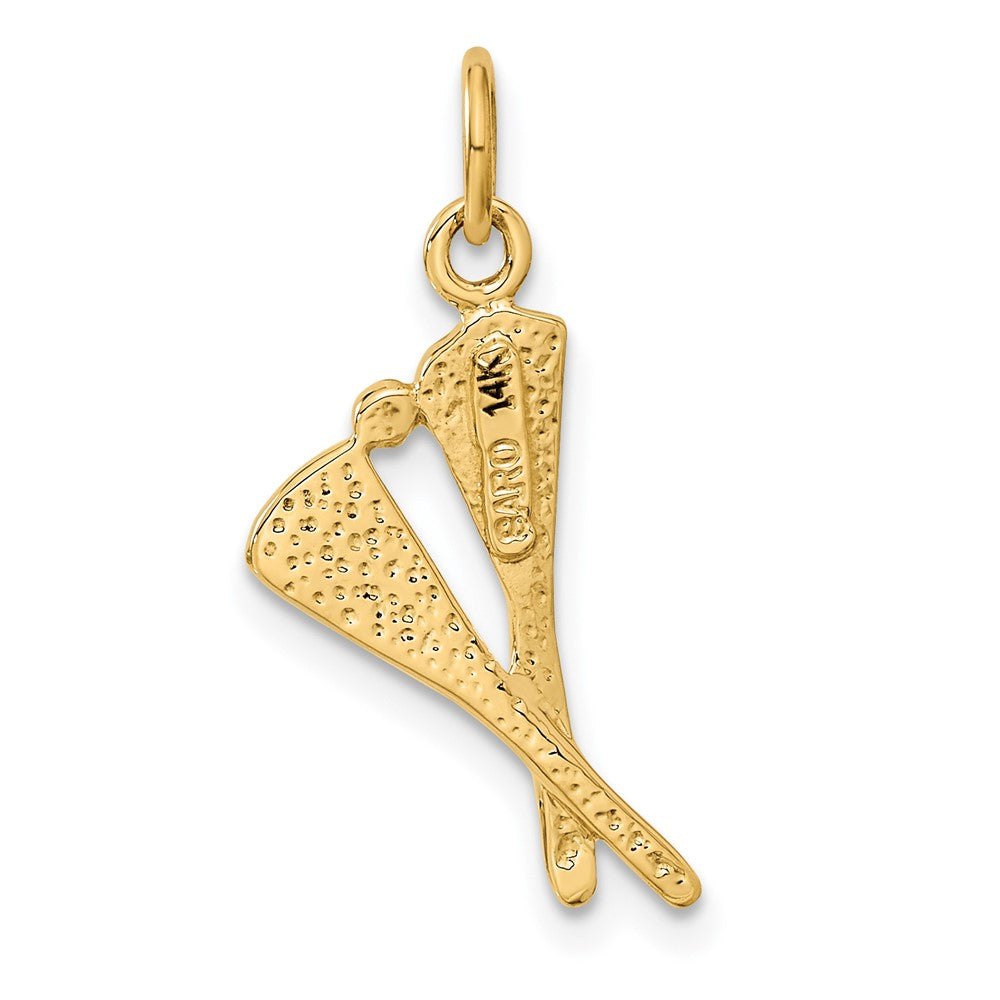Gold Polished Lacrosse Pendants