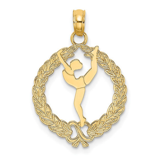 Gold Polished Gymnastics Pendants