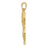 14k Solid Polished Weightlifter Pendant