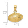 14K Polished 3-D Football Charm