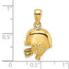 14k Polished Open-Backed Football Helmet Charm