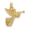14k Angel with Trumpet Charm