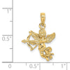 14k Cupid with Bow and Arrow Charm