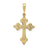14k Fleur de Lis Cross Pendant