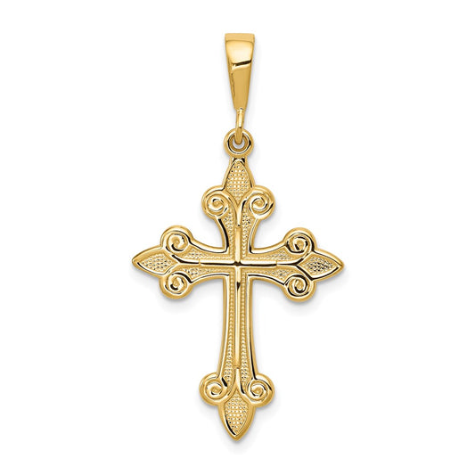 Gold Fleur de lis Cross Pendant
