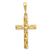 14k Design on Both Sides Reversible Latin Cross Pendant