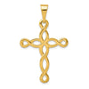 14k Polished Loop Cross Pendant