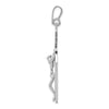 14k White Gold Large Filigree Crucifix Pendant
