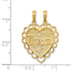 14k Reversible MIZPAH 2-Piece Break-Apart Charm