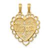 14k Reversible MIZPAH 2-Piece Break-Apart Charm