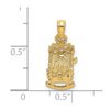 14k 3-D Baby Cradle Charm