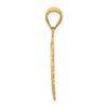 14k Solid Satin Polished Taurus Zodiac Oval Pendant