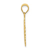 14k Solid Satin Polished Aquarius Zodiac Oval Pendant