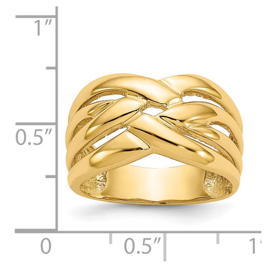 Gold Polished Fashion Rings