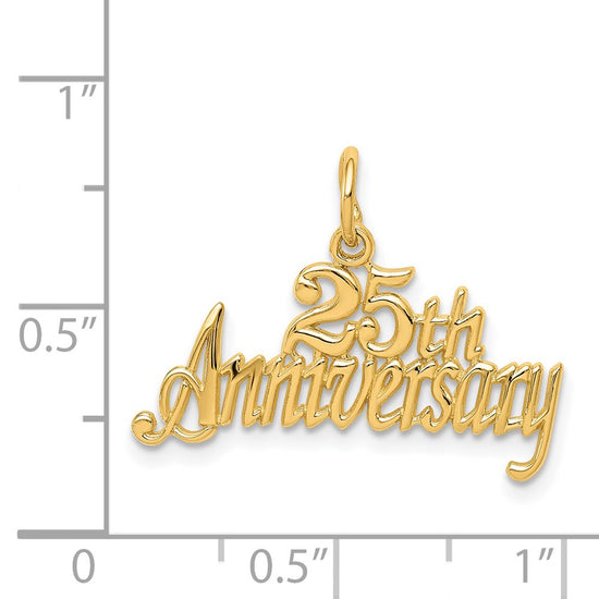 Gold 25th ANNIVERSARY Charm