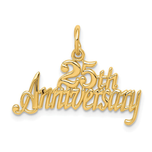 Gold 25th ANNIVERSARY Charm