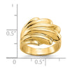 14k High Polished Wave Dome Ring
