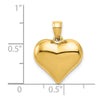 Gold 3D Heart Pendant