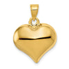 14K Polished 3-D Puffed Heart Pendant