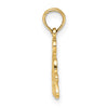 14k Heart AND KISSES Charm