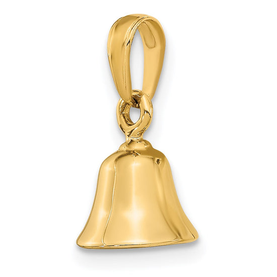 Gold 3D Bell Pendant
