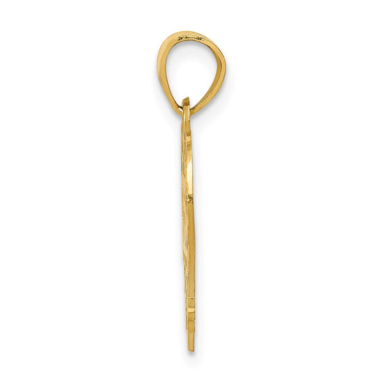 14k 15 in QUINCE ANOS Heart Frame Pendant