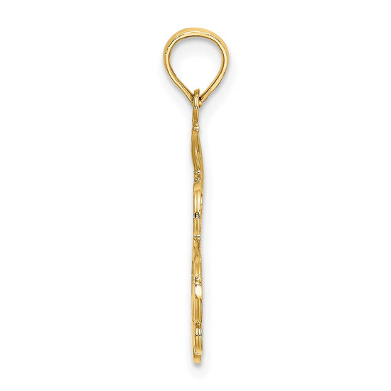 14k I LOVE YOU MOM Charm