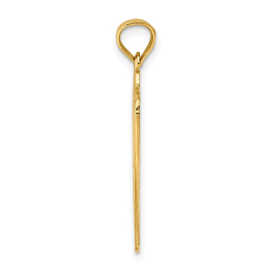 14k DAD OF THE YEAR Plaque Charm