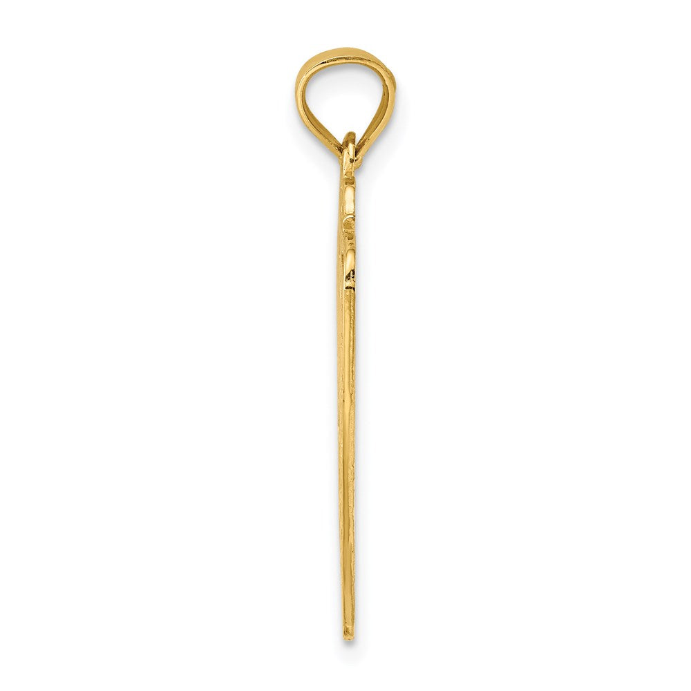 14k DAD OF THE YEAR Plaque Charm