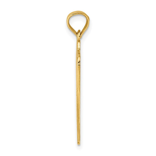 14k DAD OF THE YEAR Plaque Charm