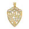 14k DAD OF THE YEAR Plaque Charm