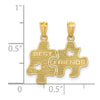 14k BEST FRIENDS 2-Piece Break-apart Puzzle Pieces Charm