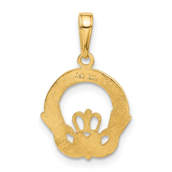 Gold Polished Claddagh Pendants