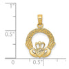 Gold Polished Claddagh Pendants