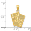 14k Ace of Hearts and King of Hearts ALL IN! Cards Pendant