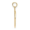 14k Textured Peace Sign Pendant