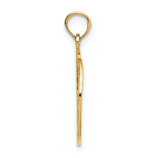 Gold Polished Peace Sign Pendants