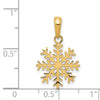 Gold Polished Snowflake Pendants