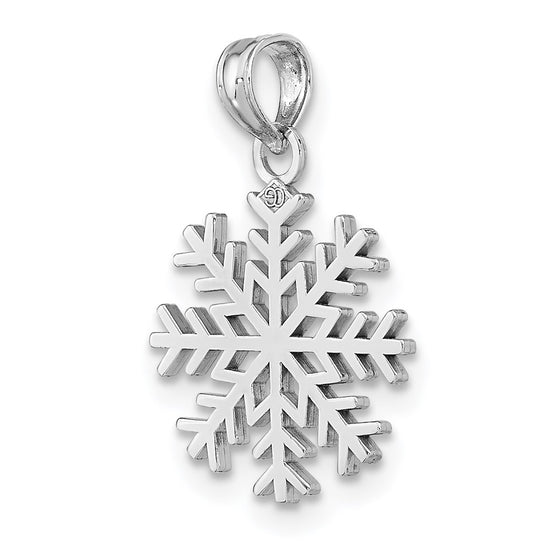 Gold Polished Snowflake Pendants