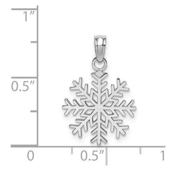 Gold Polished Snowflake Pendants