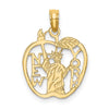14k Cut-out NEW YORK with Statue of Liberty in Apple Charm
