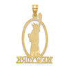 14k Cut-out NEW YORK with Statue of Liberty Charm