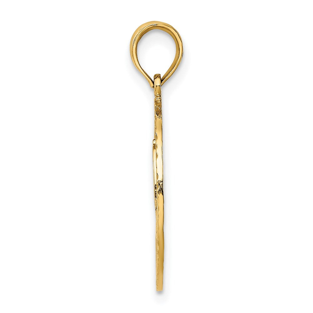 14k Fireman Helmet in Circle Charm