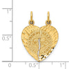 14k 2-Piece Break-apart Diamond-cut FROM MY HEART DIRECT TO YOURS Charm