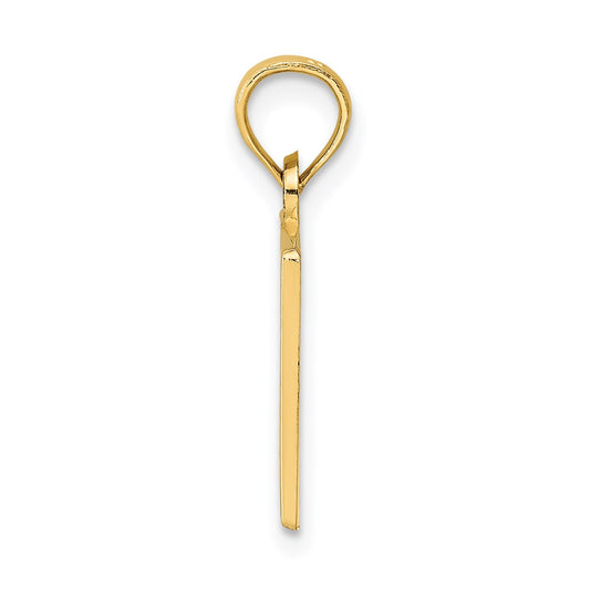14k #1 TEACHER with Engravable Area Charm