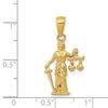 14k 3-D Lady of Justice with Moveable Scales Pendant