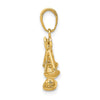 14k 3-D Moveable Scales of Justice Pendant