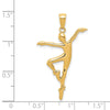 14k Unisex Ballet Dancer Pendant