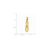 14k 3-D Ballet Slipper Pendant
